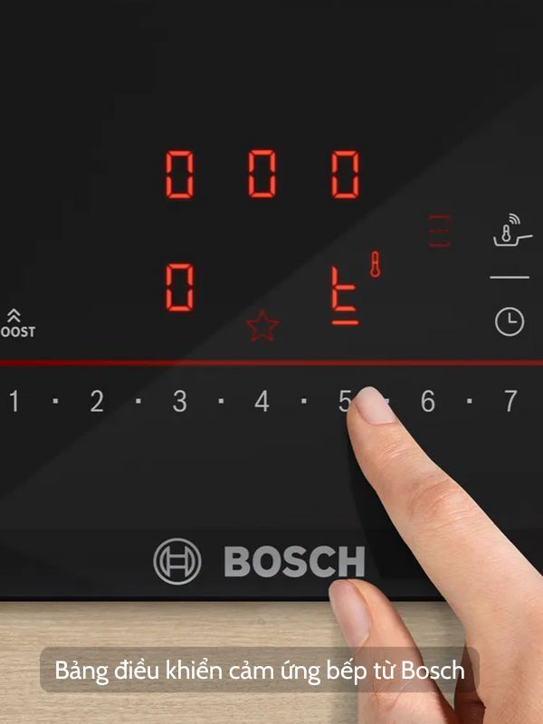 bảng điều khiển cảm ứng bếp từ bosch